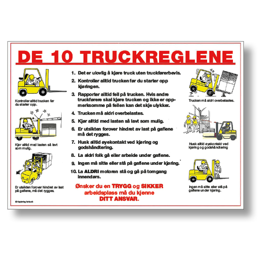 Truck | Plakat A4 - De 10 truckreglene