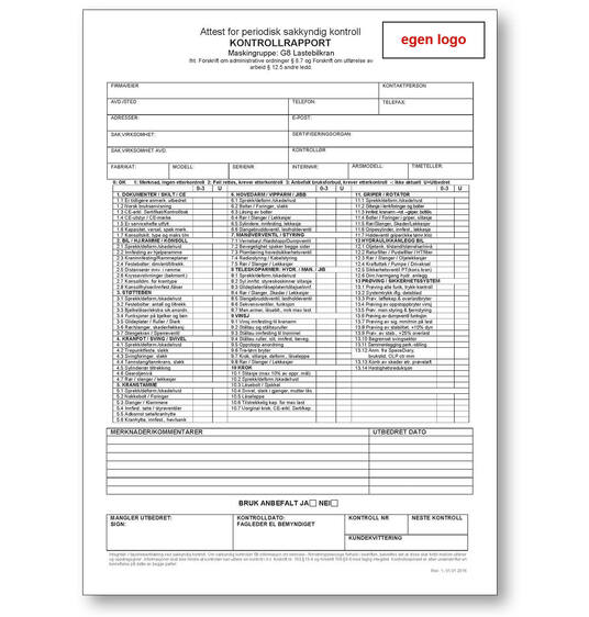 Kontroll | Lastebilkran KONTROLLBLOKK med egen logo