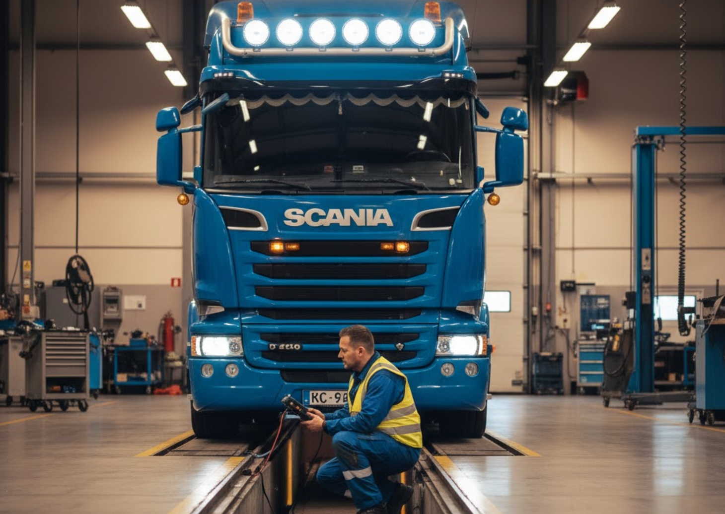 Syv av ti tungbiler stryker på EU-kontroll: Lysfeil er den største synderen